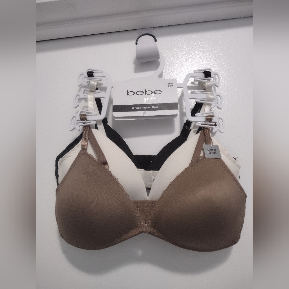 NWT bebe 3 Pack Bras 34A